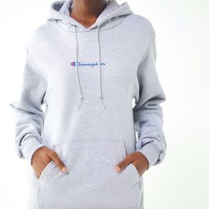 UO Exclusive Champion Logo Pullover Hoodie